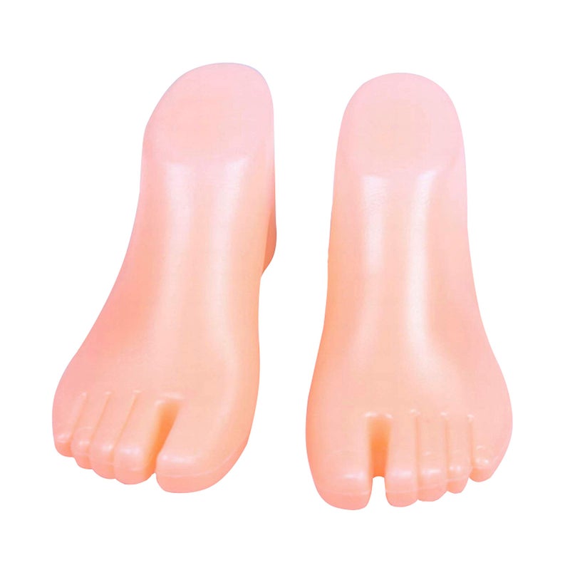 SteelFever 1 Pair Plastic Foot Model Tools Shoes Support for Ankle-High Shoes Display (Fleshtone) - Image 1
